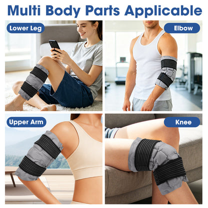 Multi-grid Self-absorbing Water Hot & Cold Compress Pack, Reusable Heating & Cooling Therapy Wrap for Knee, Elbow Joint Pain Relief