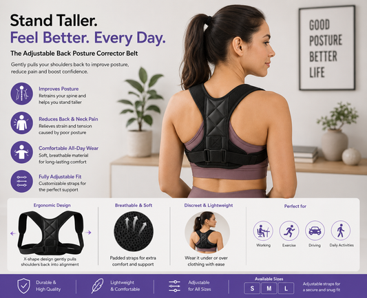 Adjustable Back Posture Corrector Belt