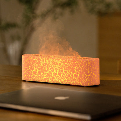 Flame Aroma Diffuser Air Humidifier Ultrasonic Cool Mist Maker Fogger Led Essential Oil Lamp Realistic Fire Difusor