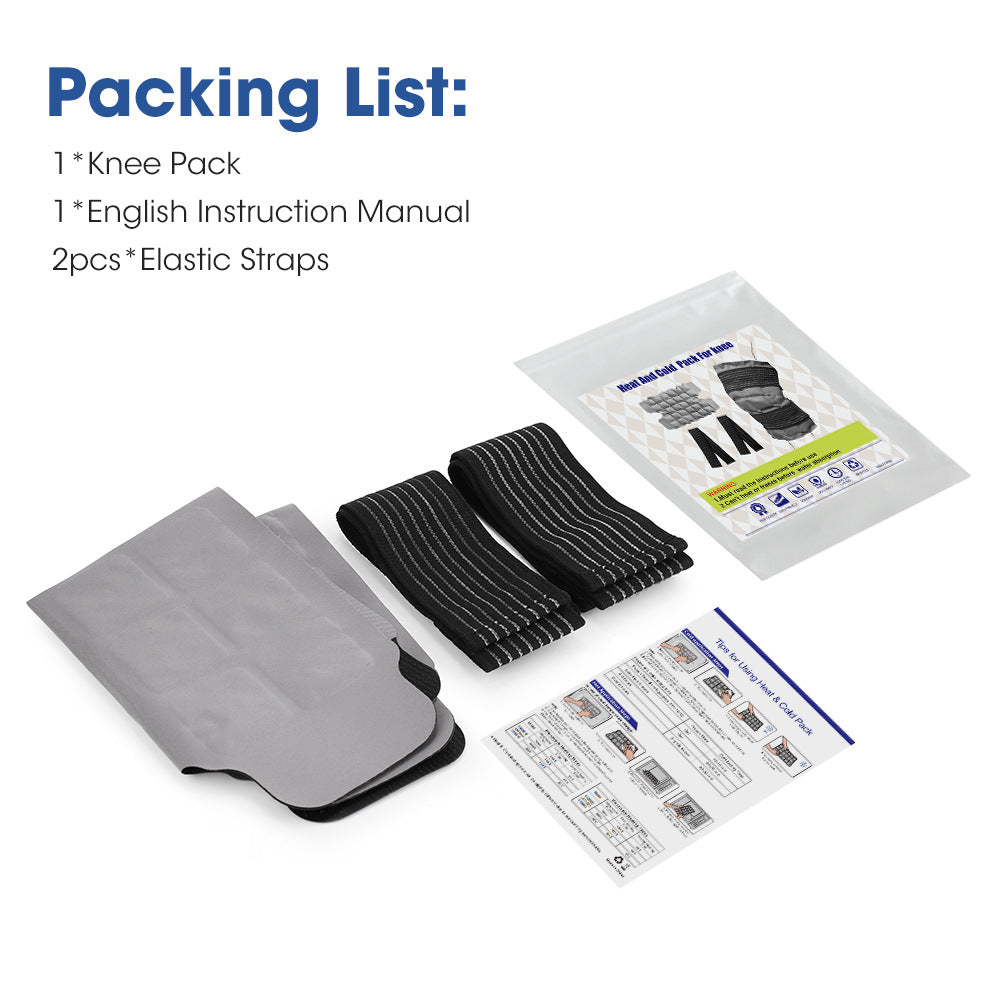 Multi-grid Self-absorbing Water Hot & Cold Compress Pack, Reusable Heating & Cooling Therapy Wrap for Knee, Elbow Joint Pain Relief