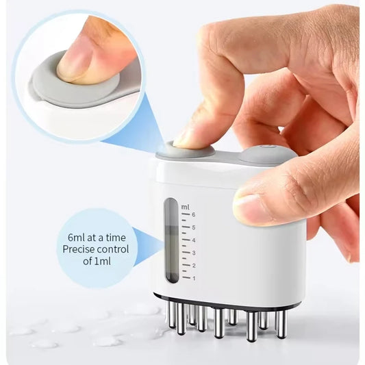 Hot EMS Massager Head Scratcher Comb Applicator for Hair Growth Products Scalp Oil Applicator With Red Light Therapy