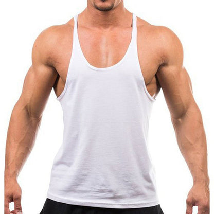 Men's Cotton Sleeveless Gym Tank Top for Bodybuilding
