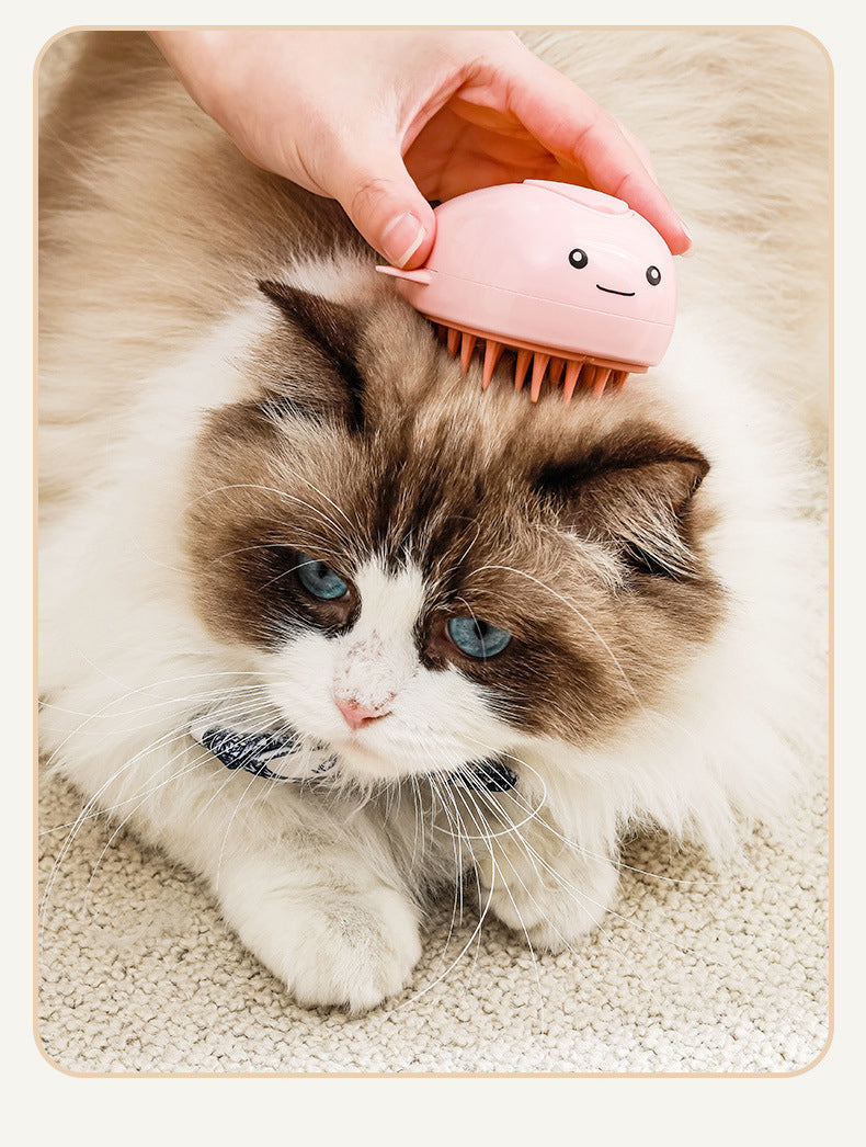 New rechargeable 3 In1 Steamy Pet Cat Brush Cleanser Vapor Pet Spray Comb grooming shedding Cat Steam Brush