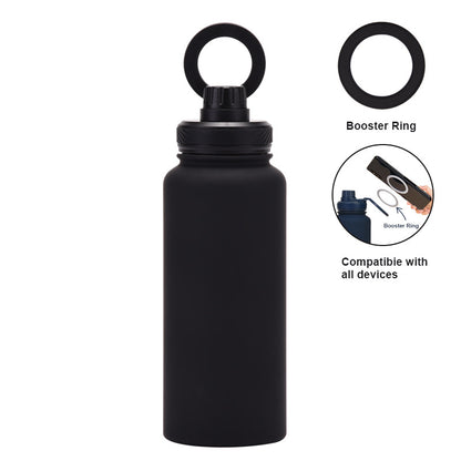 Magnetic Phone Holder Outdoor Large Capacity 1L Wide-Mouth Insulated Stainless Steel Sports Water Bottle