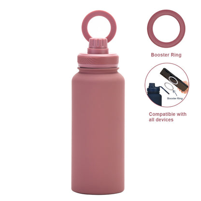 Magnetic Phone Holder Outdoor Large Capacity 1L Wide-Mouth Insulated Stainless Steel Sports Water Bottle