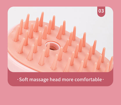 New rechargeable 3 In1 Steamy Pet Cat Brush Cleanser Vapor Pet Spray Comb grooming shedding Cat Steam Brush